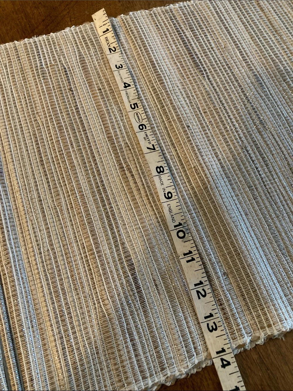 Neutral Woven Table Runner - Cream grey tan Dining Accent